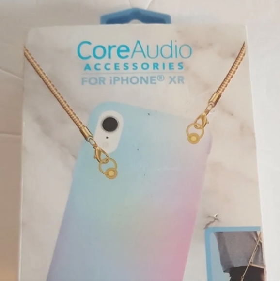 Core Audio Cotton Candy Pastel Crossbody Chain iPhone XR Case - Picture 2 of 8